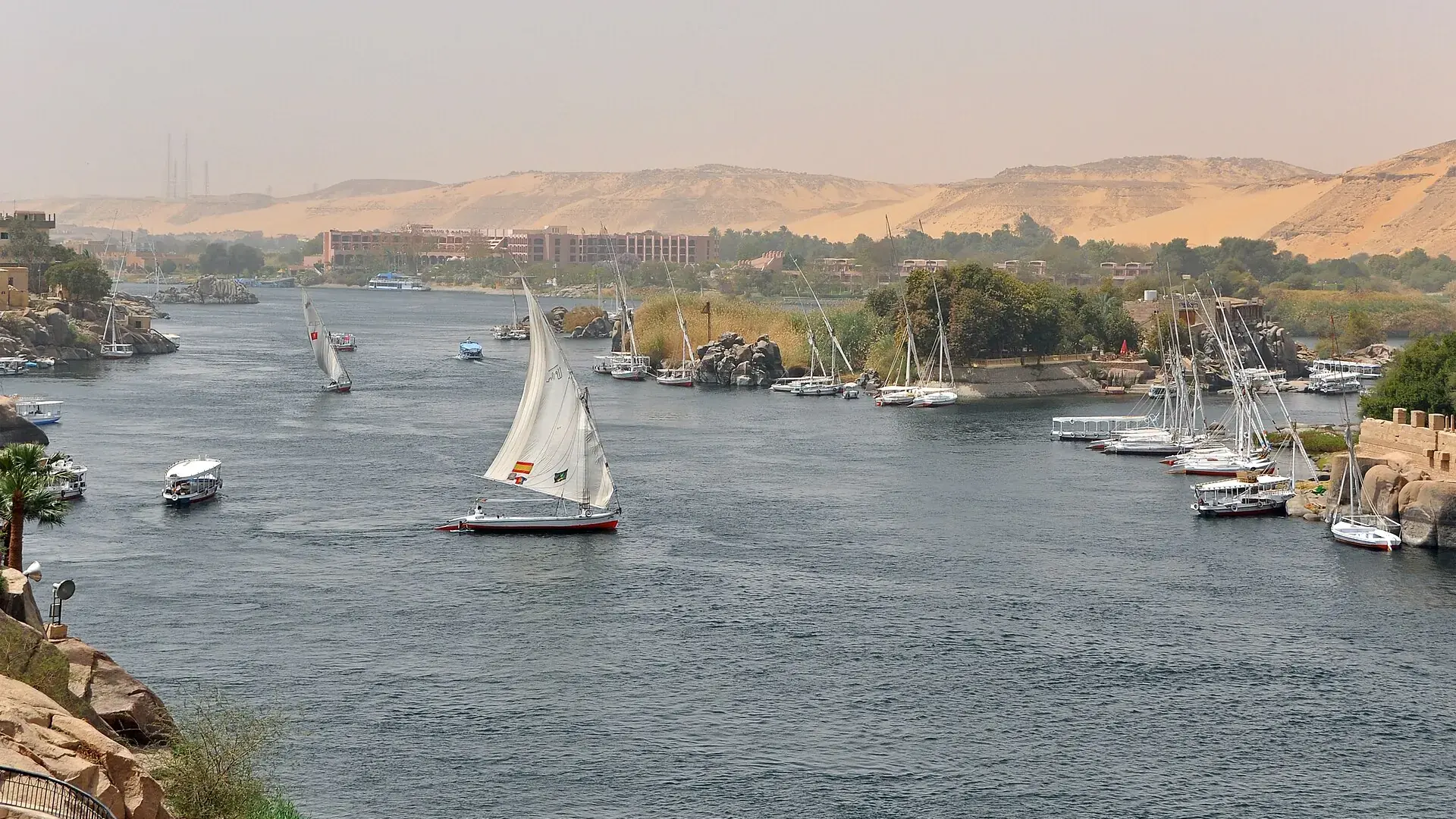 The Nile in Aswan (Egypt)